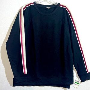 Varsity Cheer Style Crew Neck Sweatshirt Women’s Size Large Layerable NEW TAGS